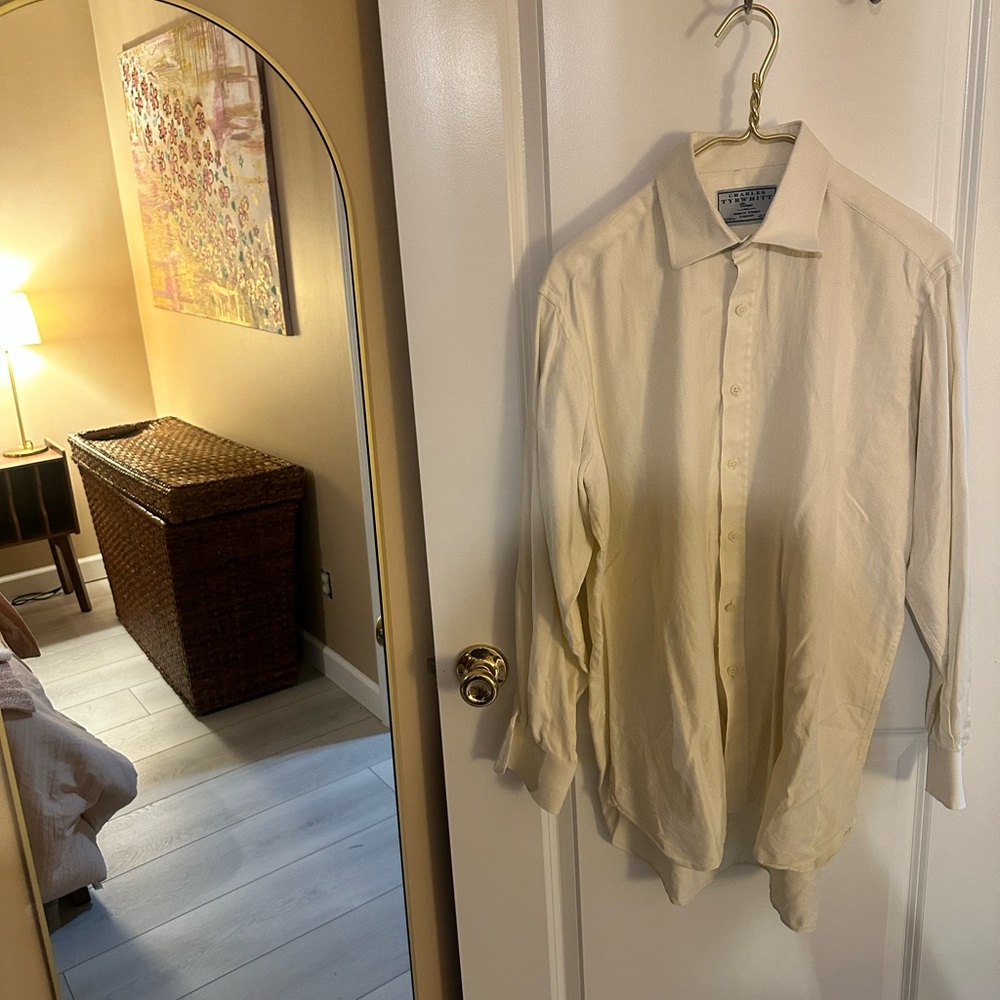 Charles Tyrwhitt Jermyn Street Cream Men's Shirt